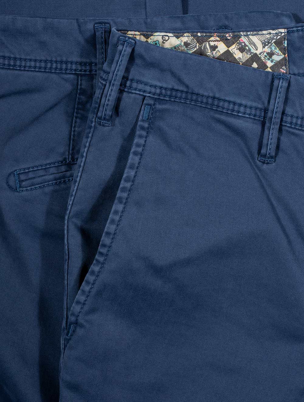 Mmx Lupus Slim Fit Cotton Trouser Blue AI3
