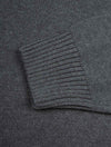 Casual Cotton Half-Zip Sweater Antracite Melange
