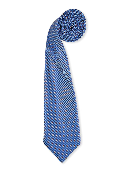 ETON Geometric Silk Tie Blue
