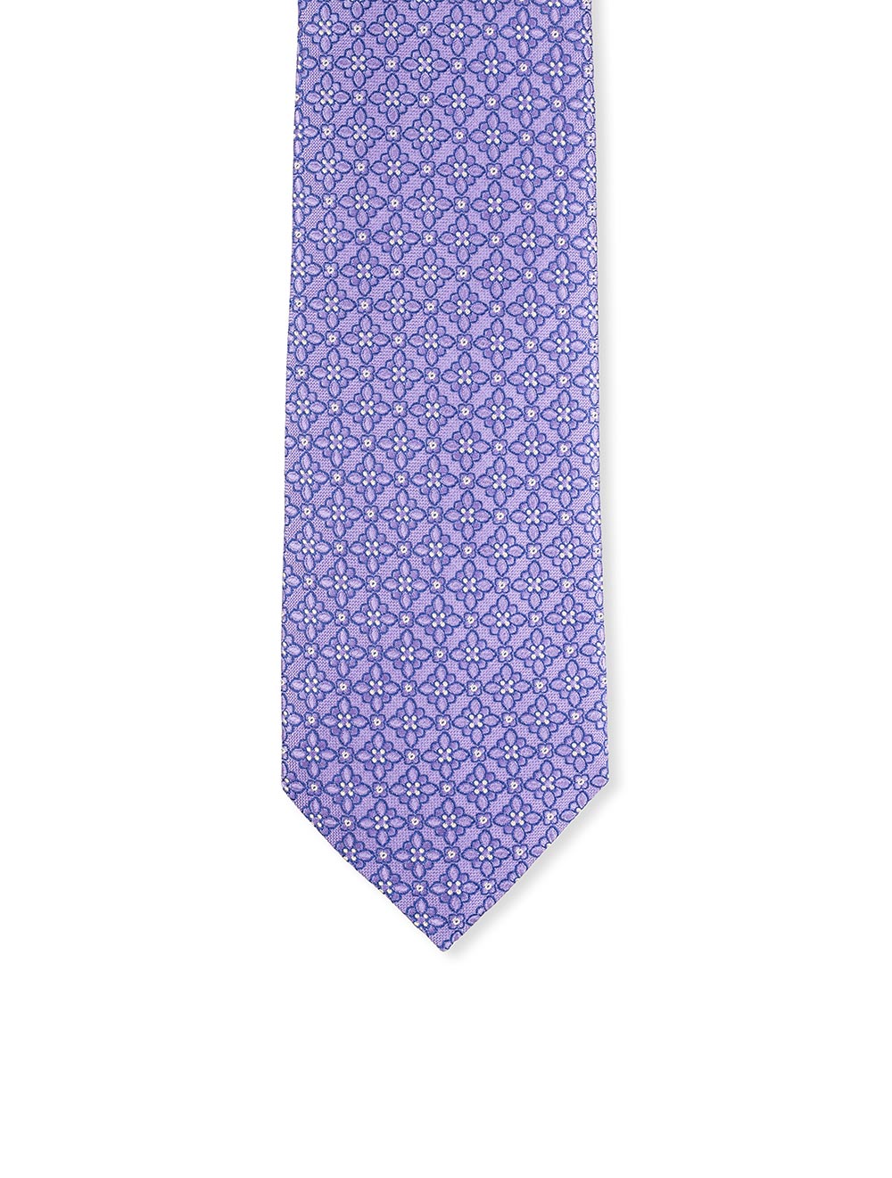 Floral Silk Tie Purple