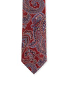 Jacquard Paisley Silk Tie Red