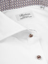 Stenstroms Brown Contrast Collar Shirt