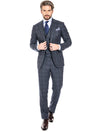 LC Check 3P Suit W/peaked Lapel And D/b Wc 
