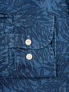 Regular Fit Indigo Leaf Button-Down Shirt