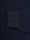 GANT Evening Blue Cotton Texture Crew Neck Sweater