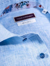 New York Blue Linen Classic Fit Shirt Blue/slim