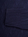 Cable-Knit Wool Cashmere Jumper Navy