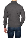 Super Fine Lambswool Half-Zip Sweater Antracite Melange