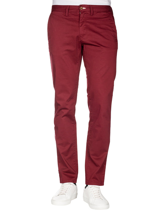 Hallden Twill Chinos-Cabernet Red