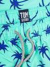 Blue Palm Tree Boy's Swim Shorts Blue