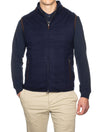 PETER MILLAR Wool Cashmere Full Zip Vest Navy
