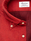 Luxury Flannel Fitted Shirt Red