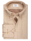 STENSTROMS Luxury Flannel Fitted Shirt Beige