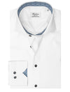 Stenstroms Plain with Pattern Inlay Fitted Body Shirt