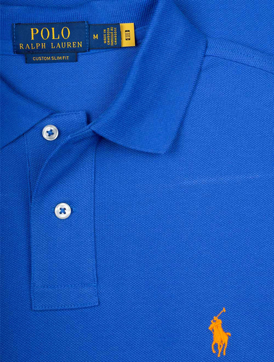 Basic Short Sleeve Polo Blue
