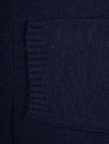Knit Swacket With Rib Details Navy