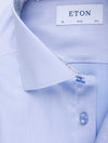 ETON Slim Plain Inlay Formal Shirt Blue