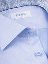 Slim Plain Inlay Formal Shirt Blue