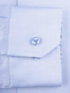 Slim Plain Inlay Formal Shirt Blue