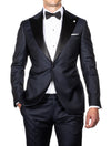 Lubiam Dress Suit Tuxedo Navy 2 Piece 1 Button Single Peaked Lapel 1