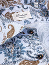 Stenstroms Blue Paisley Patterned Fitted Body Shirt