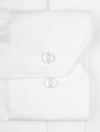 LOUIS COPELAND Slim Fit Thomas Mason Twill Single Cuff Shirt White