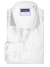 LOUIS COPELAND Slim Fit Hex Pattern Single Cuff Shirt White