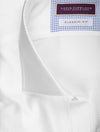 Classic Fit Hex Pattern Single Cuff Shirt White