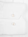LOUIS COPELAND Classic Fit Hex Pattern Single Cuff Shirt White