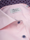 STENSTROMS Fitted Contrast Twill Shirt Pink