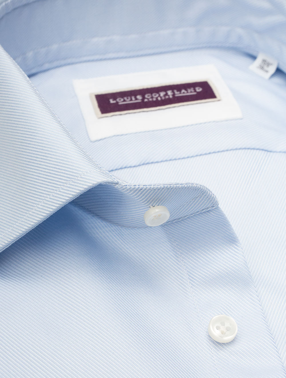 Louis Copeland Thomas Mason Twill Super Slim Fit Shirt Blue AI2