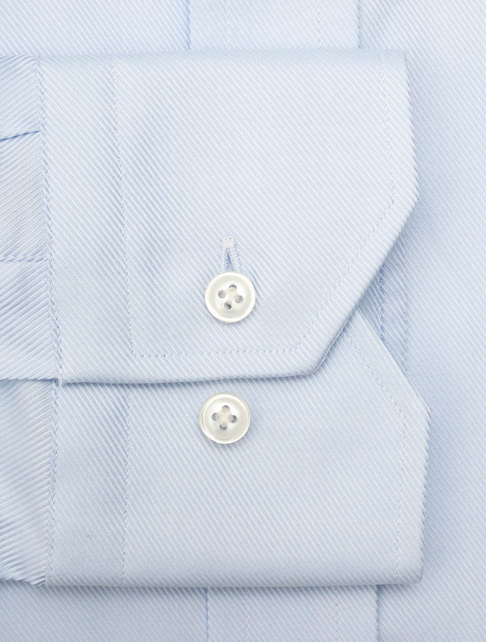 Louis Copeland Thomas Mason Twill Super Slim Fit Shirt Blue AI3