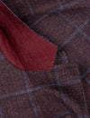 Louis Copeland Burgundy Silk Cashmere Box Check Jacket
