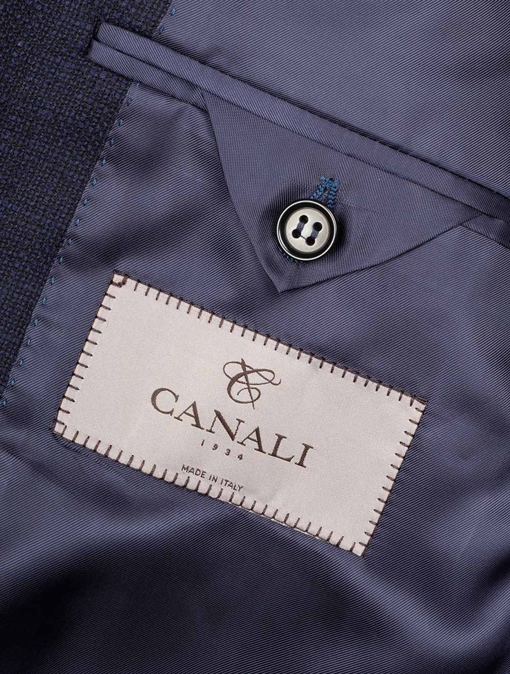 Canali Kei Fleck Sports Jacket Navy AI2