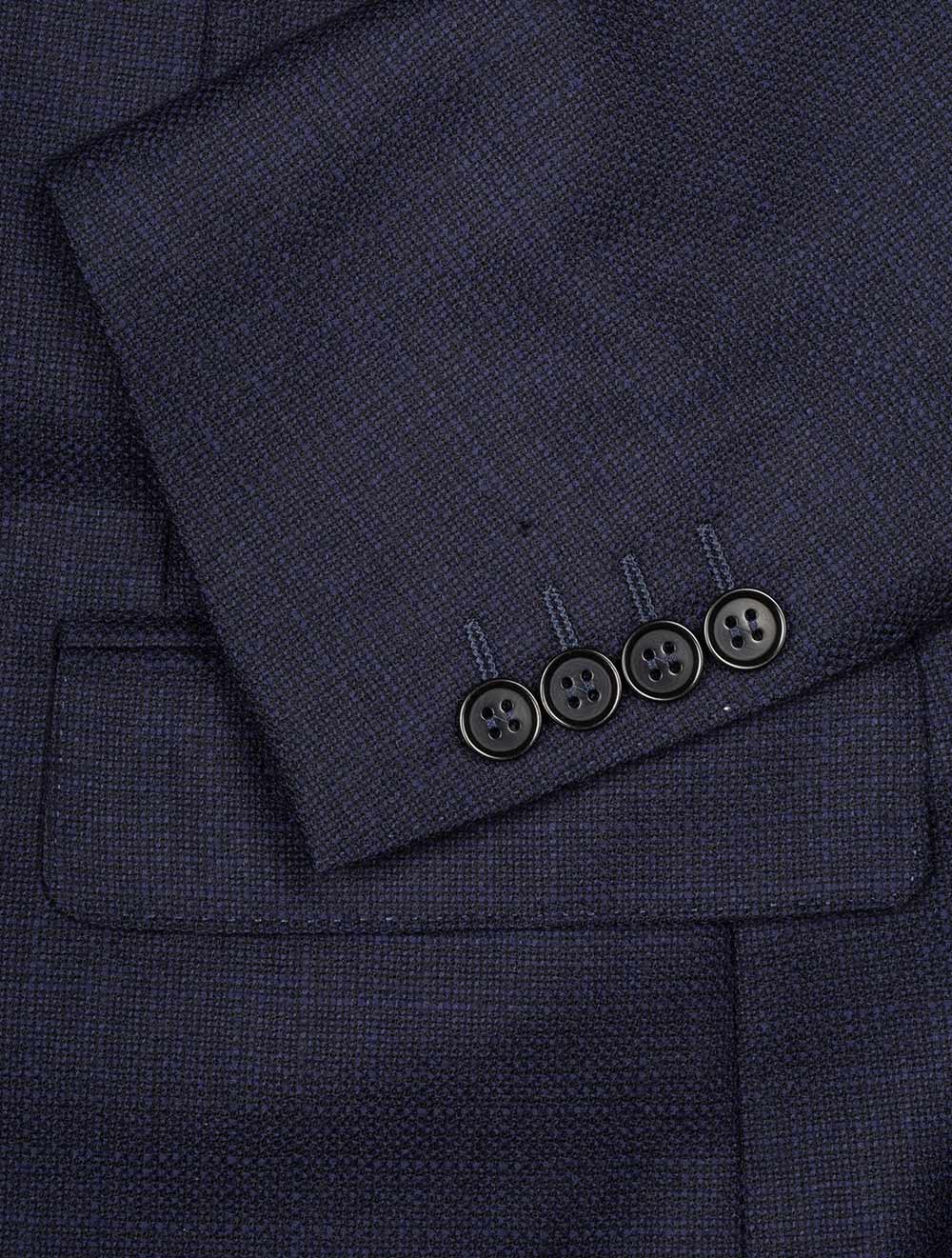 Canali Kei Fleck Sports Jacket Navy AI3