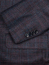 Louis Copeland Weave Sports Jacket Navy Red Teal 2 Button Single Breasted Patch Pocket 4