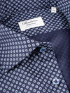 Stenstroms Navy Pinwheel Pattern Shirt 