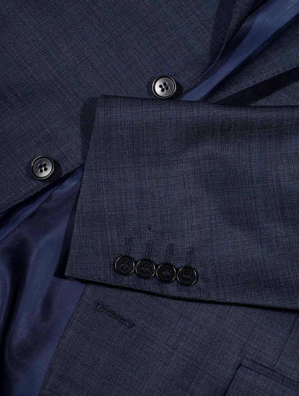 Ted Baker Linen Herringbone Jacket Blue MI