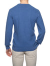 GANT Atlantic Blue Melange Cotton Texture Crew Neck Sweater