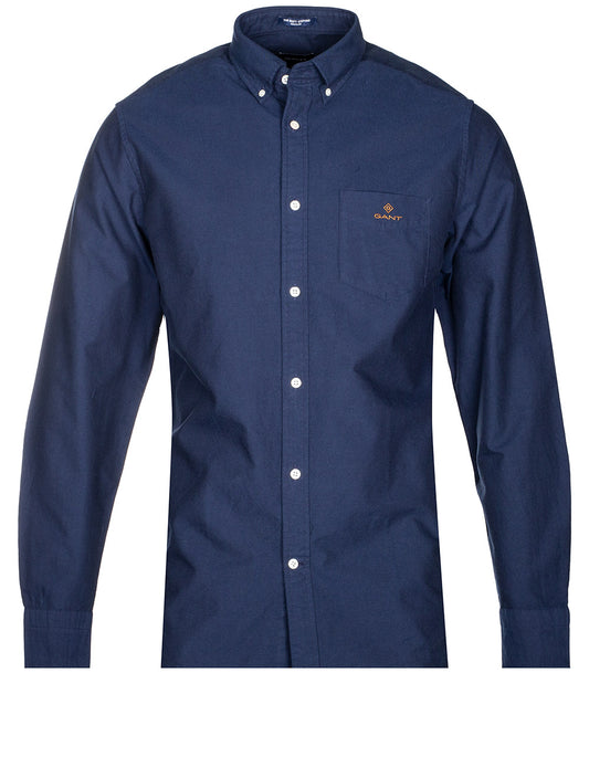 GANT Regular Fit Beefy Oxford Buttondown Shirt Persian Blue