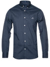 GANT Regular Fit Micro Paisley Oxford Shirt Evening Blue