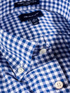 Regular Broadcloth Gingham Short Sleeve Buttondown College Blue