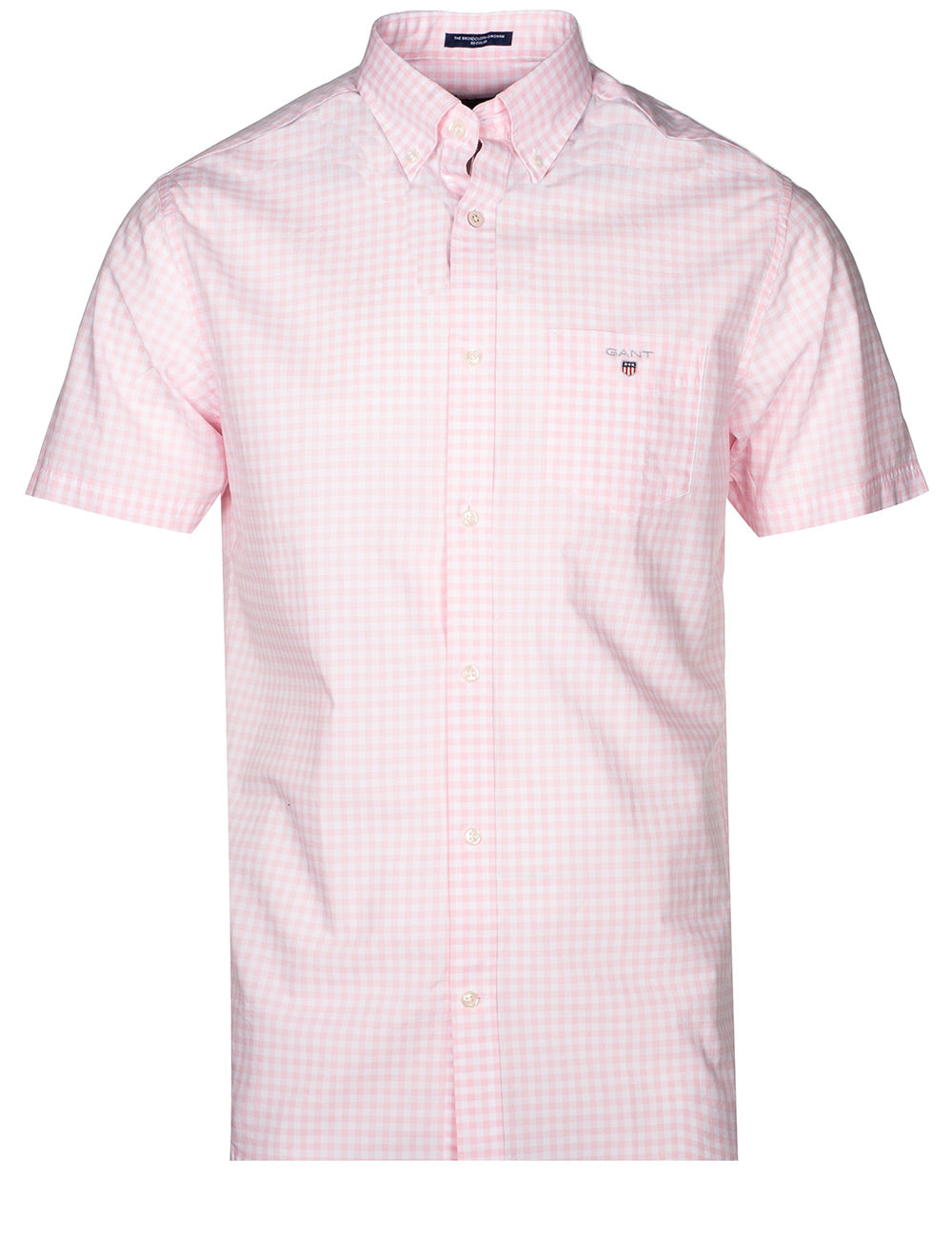 Regular Broadcloth Gingham Short Sleeve Buttondown California Pink