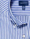 GANT Regular Buttondown Broadcloth Stripe College Blue