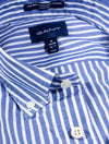 GANT Regular Buttondown Broadcloth Stripe College Blue
