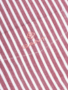 Regular Buttondown Broadcloth Stripe Cabernet Red