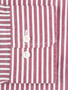 Regular Buttondown Broadcloth Stripe Cabernet Red