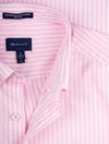 GANT Regular Fit Stripe Short Sleeve Broadcloth Shirt California Pink