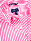 Regular Fit Stripe Short Sleeve Broadcloth Shirt Perky Pink