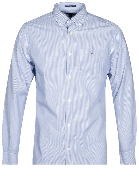 Regular Fit Banker Broadcloth Shirt College Blue